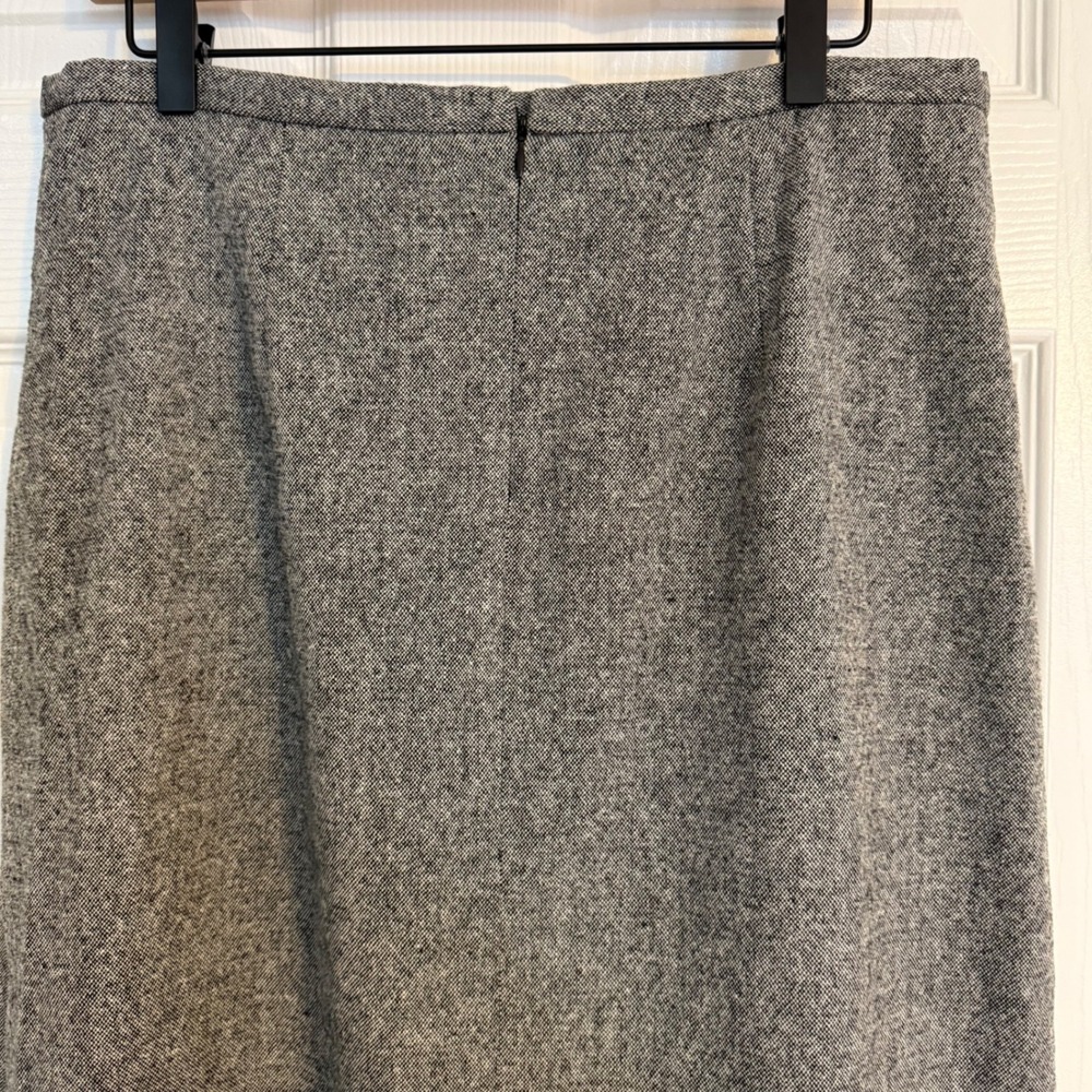 Pendleton Wool Gray Tweed Pencil Skirt Lined Career Classic Office Size 12 - Picture 3 of 7